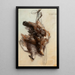 Hanging Poultry Painting - H Raymond — framed artwork on a wall