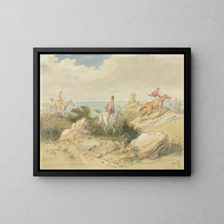 De jachtplezieren - Hablot Knight Browne — ingelijst kunstwerk aan de muur
