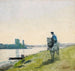 Helling van een boot op zijn paard - Jean-Baptiste Camille Corot — weergave van het kunstwerk