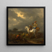 Jachthouding van de valk - Nicolaes Berchem — ingelijst kunstwerk aan de muur