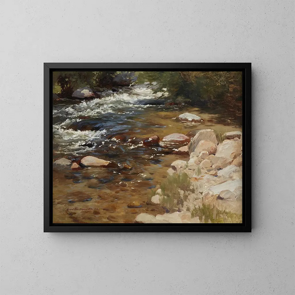 Stream tumultuous - Hamilton Hamilton — framed artwork on a wall