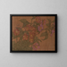 Rozen rozen op terracotta achtergrond - Hannah Borger Overbeck — ingelijst kunstwerk aan de muur