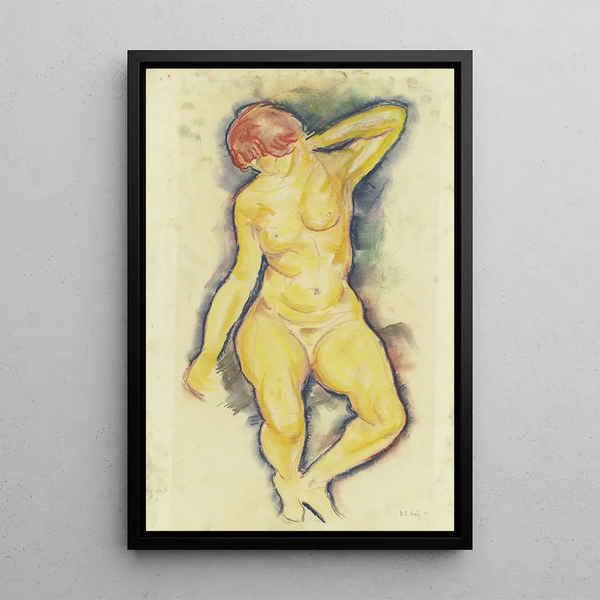 Nu vrouwelijk - Hanns Ludwig Katz — ingelijst kunstwerk aan de muur