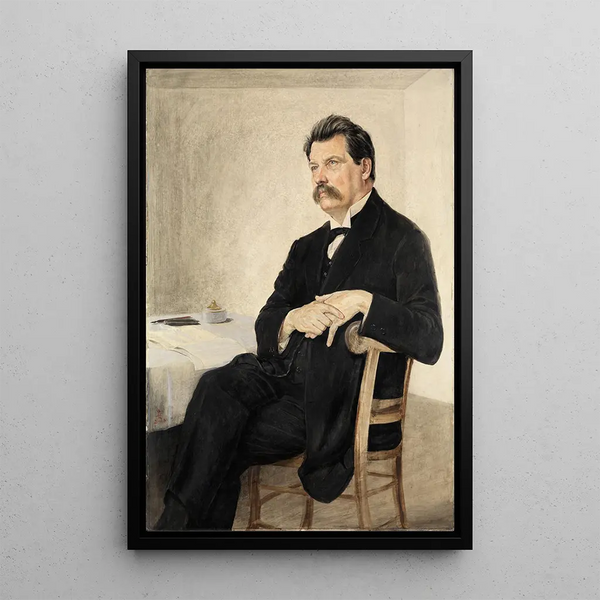 Portret van Albert Schweitzer - Hans Adolf Bühler — ingelijst kunstwerk aan de muur