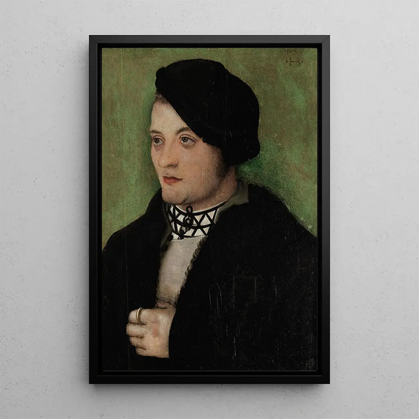 Portret van een jonge man - Hans Baldung — ingelijst kunstwerk aan de muur