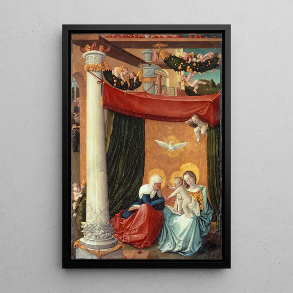 Maagd met Kind en Sint Anna - Hans Baldung — ingelijst kunstwerk aan de muur