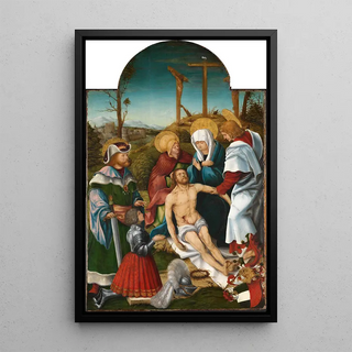 Hans Burgkmair The Elder - Beweinung Christi mit dem Heiligen Sigismund und einem knienden Stifter.webp