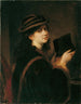 Meisje met stereoscoop - Hans Canon — weergave van het kunstwerk