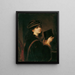 Meisje met stereoscoop - Hans Canon — ingelijst kunstwerk aan de muur