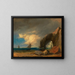 Studie van de zee met vissersboten - Hans Canon — ingelijst kunstwerk aan de muur