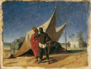 scène in Noord-Afrika - Hans Canon — weergave van het kunstwerk