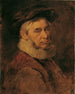 van een oude man met een kraag en een baard - Hans Canon — weergave van het kunstwerk