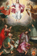 The Transfiguration of Christ on Mount Tabor with the prophets Elijah and Moses, the saints John, Peter, and James, and the donor Jacob Rassler - Hans Caspar Memberger — artwork view