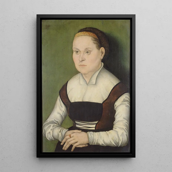 Portret van een vrouw - Hans Cranach — ingelijst kunstwerk aan de muur