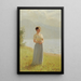 Girl beside a fjord - Hans Dahl — framed artwork on a wall