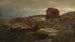 van het vissershuis in Lillesand - Hans Gude — weergave van het kunstwerk