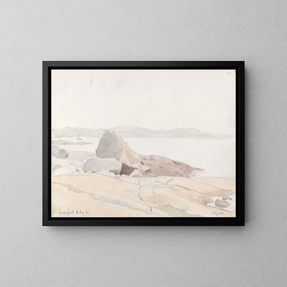 Frère Sandefjord - Hans Gude — ingelijst kunstwerk aan de muur