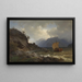 vanaf de westkust van Noorwegen - Hans Gude — ingelijst kunstwerk aan de muur