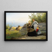 Dames aan de zon - Hans Gude — ingelijst kunstwerk aan de muur