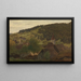 Landschap van Ebersteinburg in Baden - Hans Gude — ingelijst kunstwerk aan de muur