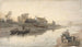 Embouchure de la rivière à Brodick, Arran, Écosse - Hans Gude — weergave van het kunstwerk