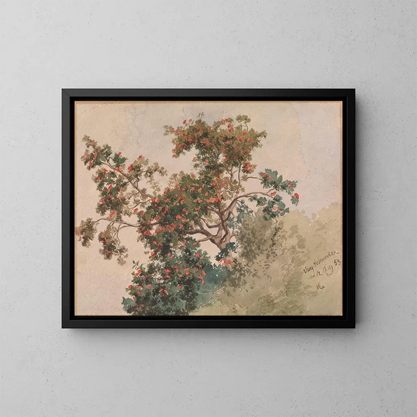 Rognebrtre Vang - Hans Gude — framed artwork on a wall