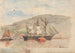 Scheepvaart in Bjørvika - Hans Gude — weergave van het kunstwerk