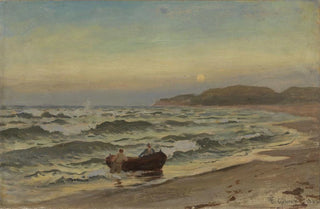 Hans Gude - Storm at Rgen.webp