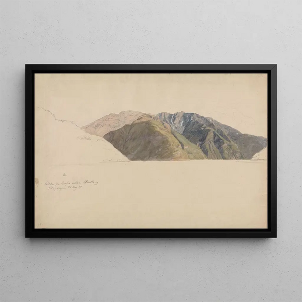 Hans Gude - The Mountain Bleia by Sognefjorden.webp