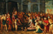 Salomon en de Koningin van Sheba - Hans Jordaens de Oude — weergave van het kunstwerk