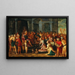 Salomon en de Koningin van Sheba - Hans Jordaens de Oude — ingelijst kunstwerk aan de muur
