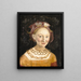Prinses Emilie van Saksen - Hans Krell — ingelijst kunstwerk aan de muur
