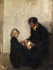 Moeder met kind en pop - Hans Looschen — weergave van het kunstwerk