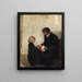 Moeder met kind en pop - Hans Looschen — ingelijst kunstwerk aan de muur