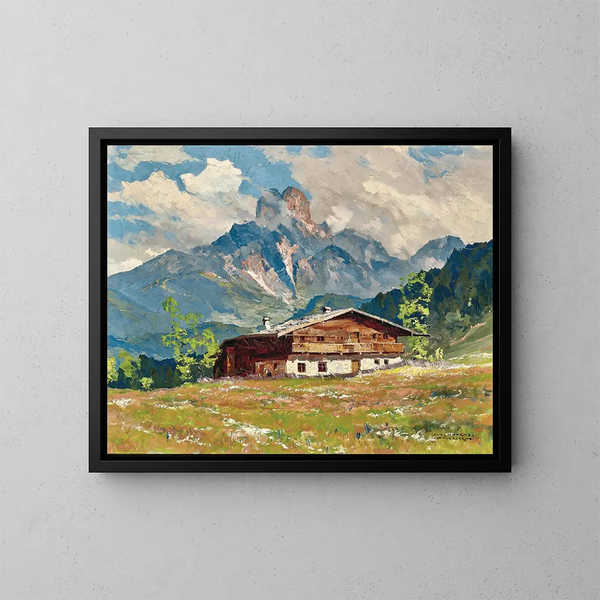 View of the bishoprics of Filzmoos - Hans Maurus — framed artwork on a wall