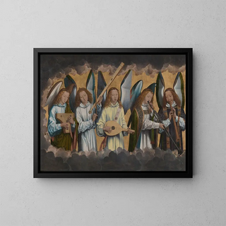 van het Muziekzangengel - Hans Memling — ingelijst kunstwerk aan de muur