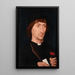 Portret van een man met een anjer - Hans Memling — ingelijst kunstwerk aan de muur
