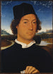 Portret van een onbekende man met een brief - Hans Memling — weergave van het kunstwerk