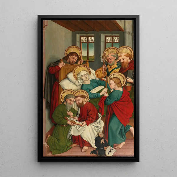 Een altaarstuk met de Dood van de Maagd - Hans Murer — ingelijst kunstwerk aan de muur