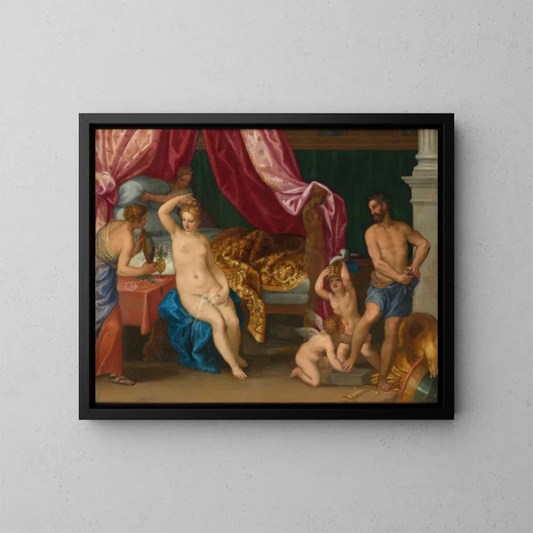 Venus and Mars - Hans Rottenhammer — framed artwork on a wall