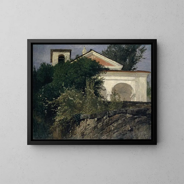 Chapel near Contra - Hans Sandreuter — framed artwork on a wall
