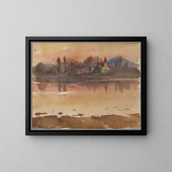 Sunset - Hans Sandreuter — framed artwork on a wall