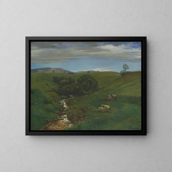 Prairie de la Forêt-Noire près de Bernau - Hans Thoma — ingelijst kunstwerk aan de muur