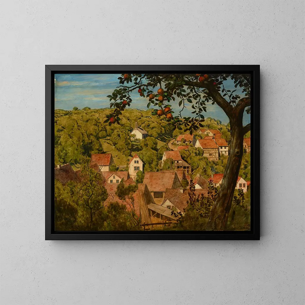 View of Mamolsheim - Hans Thoma — framed artwork on a wall
