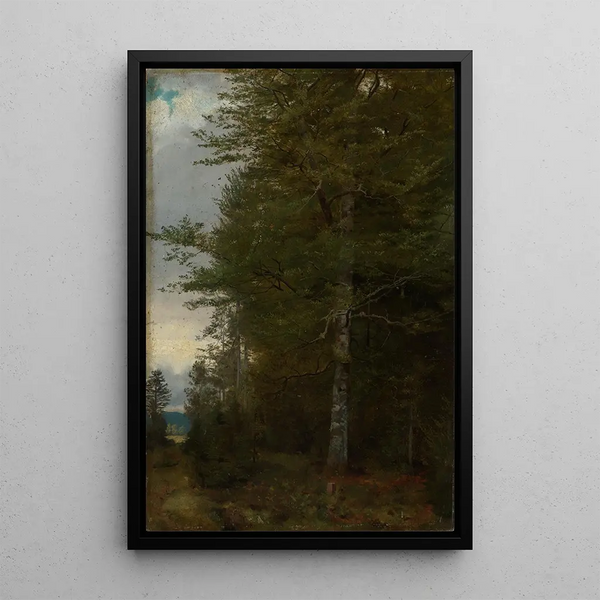 Hout in bosrand - Hans Thoma — ingelijst kunstwerk aan de muur