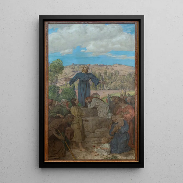 Christ as Teacher - Hans Thoma — framed artwork on a wall