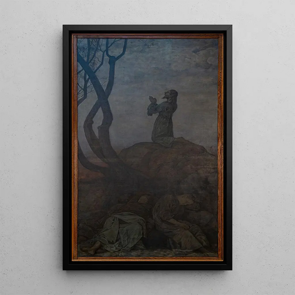 Christ at the Mount of Olives - Hans Thoma — framed artwork on a wall