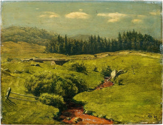 De bruine beek - Hans Thoma — weergave van het kunstwerk