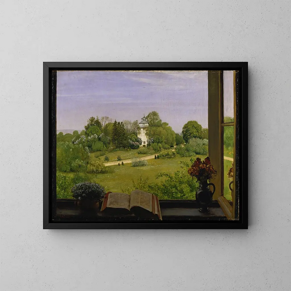 La vue sur le parc Holzhausen - Hans Thoma — ingelijst kunstwerk aan de muur