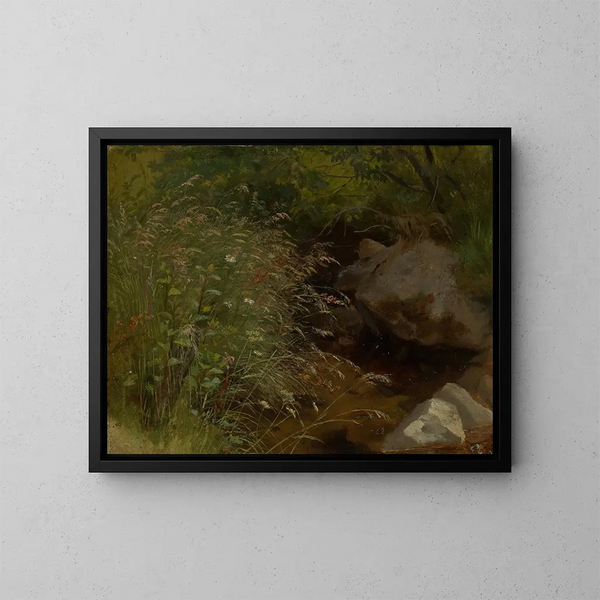 Vrouw aan de waterkant - Hans Thoma — ingelijst kunstwerk aan de muur